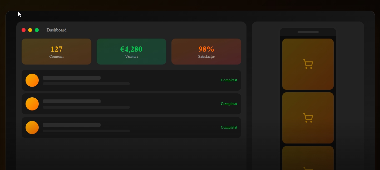WoxCommerce Admin Panel Dashboard